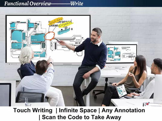 4K 85 Inch Smart Board Interactive Digital Whiteboard For Teaching