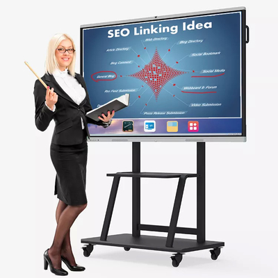 WIFI 2.4GHz 5GHz 110 Inch Smart Board Papan Tulis Interaktif Digital